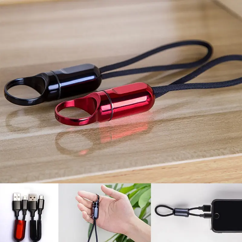 Портативный дизайн ключей для Apple Android зарядный мини usb-кабель передачи данных