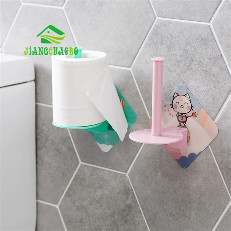 

JiangChaoBo Paste Punch-free Toilet Roll Holder Bathroom Toilet Paper Holder Towel Roll Paper Holder Toilet Roll Holder Kitchen