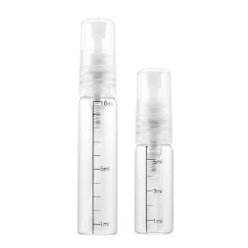 

Wholesale 100 Pieces/Lot 5 ml 10 ml Portable Scale Glass Perfume Bottle With Atomizer Empty Cosmetic Containers For Travel
