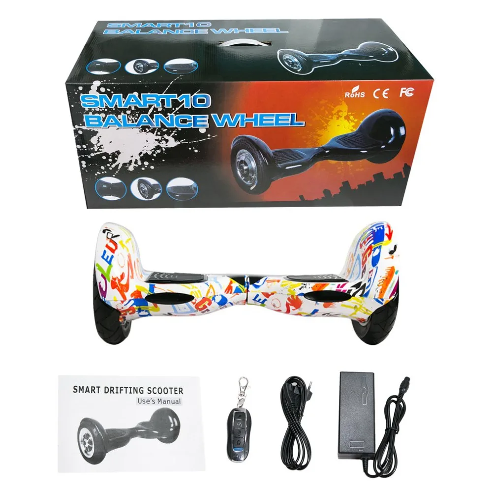 

hoverboard 10 Inch Tyre Two Wheels Bluetooth Self Balance Scooters Smart Hover Board Perfect Gift EU Plug free shipping