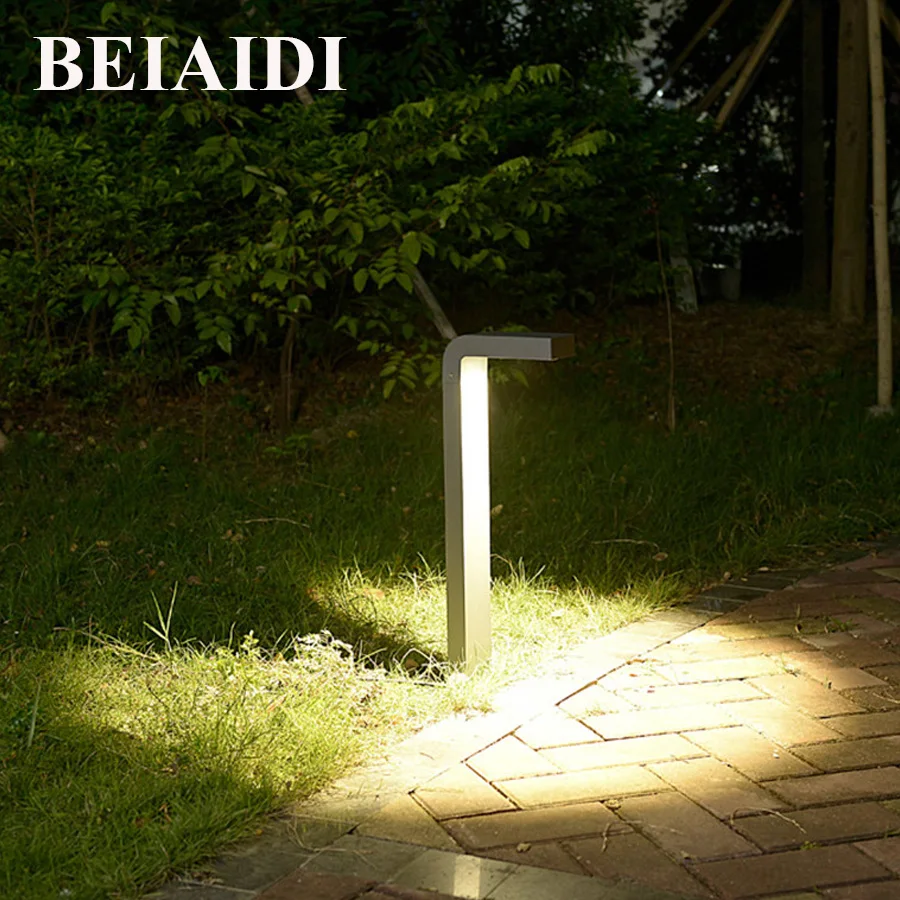 

BEIAIDI 10W Waterproof Stand Pole Column LED Lawn Light Outdoor Garden Pathway Landscape Light Villa Park Community Bollard Lamp