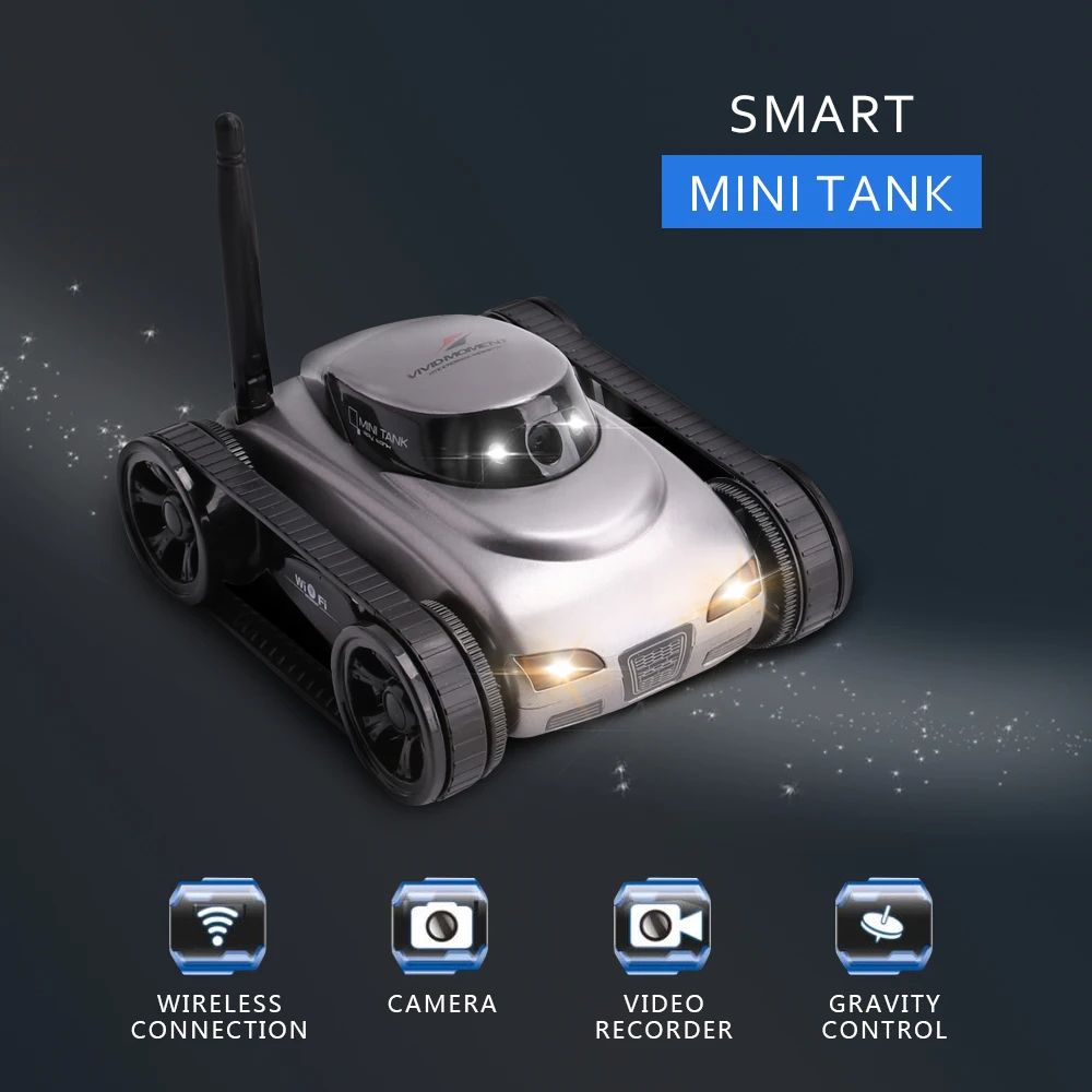 

New Smart Mini Tank APP Wifi Remote Control Car with Camera Best Toy Gift for Children Boys