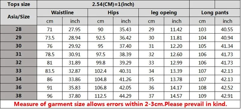korean pants size 28