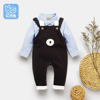 

2019 New Spring Toddler Overalls Baby Suspender Pants Cartoon Baby Boy Overalls Brown Girls Cute Overalls Pants For Kids