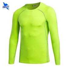 Новые мужские плотно облегающие обтягивающая футболка быстросохнущая MMA с длинными рукавами классические рашгарды Фитнес Базовый слой Тяжелая атлетика беговые Топы