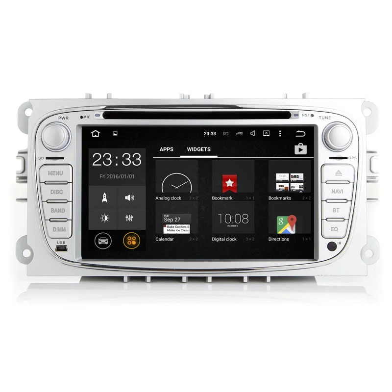 Excellent 7" 2G RAM Android 8.1 1024*600 Car DVD For Ford Mondeo Focus S-Max C-Max Galaxy Kuga 2007 2008 2009 2010 2011 Radio GPS wifi BT 21