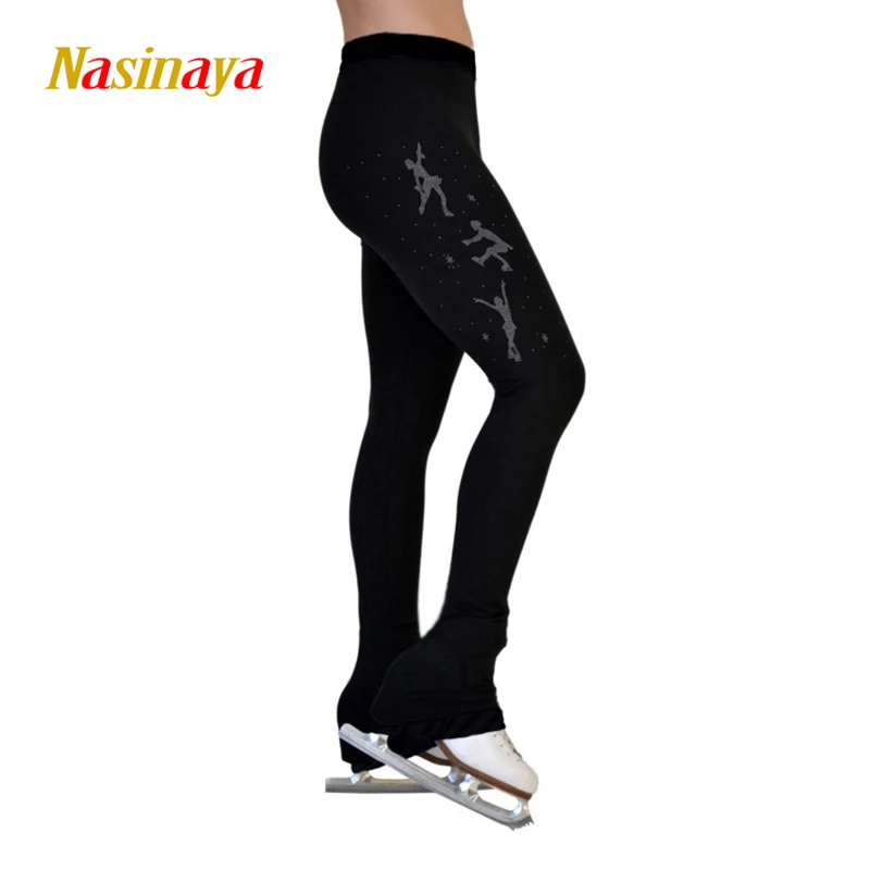 

Customized Ice Figure Skating Costume Gymnastics Trousers Adult Child Competition Performance Pants Skater Rhinestone