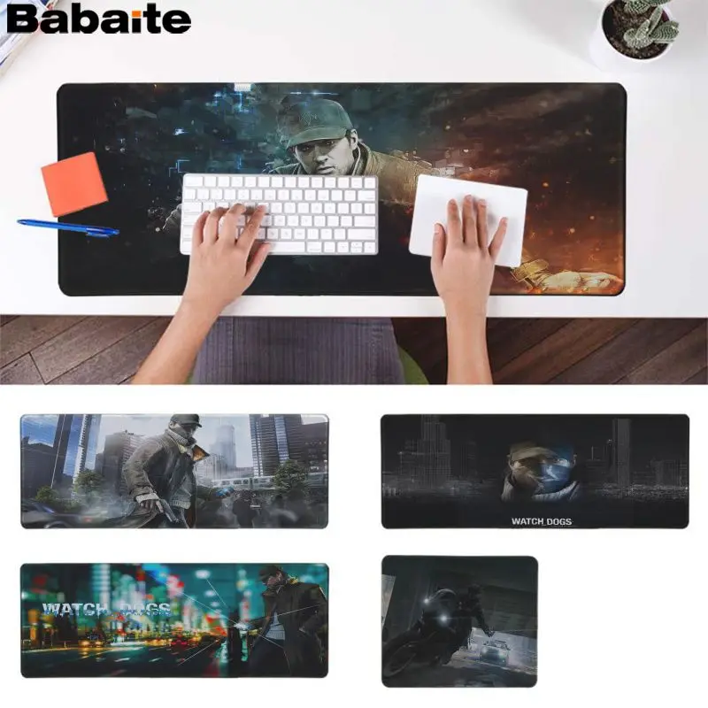 

Babaite Watch Dogs Keyboards Mat Rubber Gaming mousepad Desk Mat Speed/Control Version Large Gaming Mouse Pad