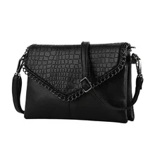 Brand casual PU small alligator Crocodile chains ladies women clutch famous designer shoulder messenger crossbody bags for lady