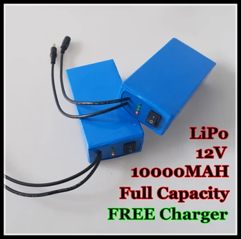 

High Quality Lithium Polymer Portable Power Bank 10000MAH 12V 3AH Lithium ion Batteries Pack with Free Charger