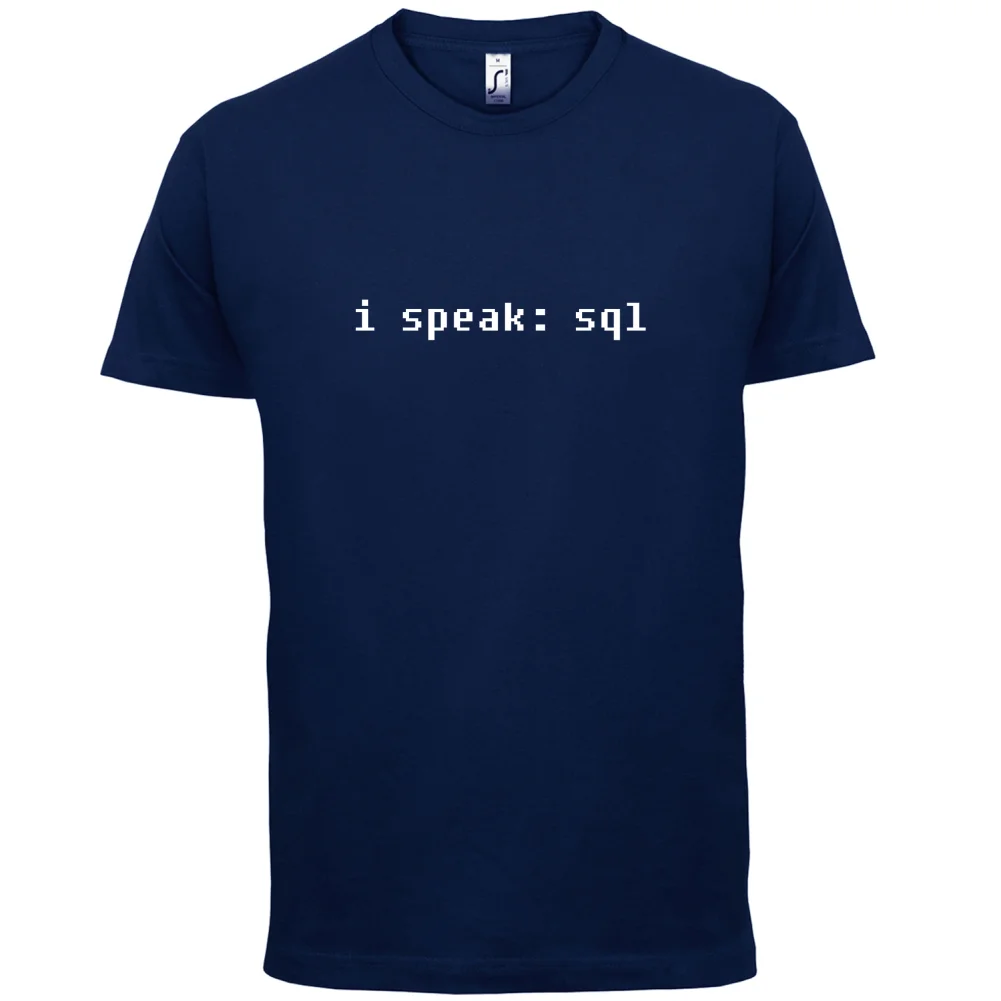 I Speak sql мужская Футболка Программирование/Компьютеры/код 13 цветов футболка с