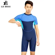 LE BESI Новинка года мужской купальник Профессиональный Цельный купальник пятые брюки одежда для плавания для серфинга Спортивная одежда Мужская защита от сыпи