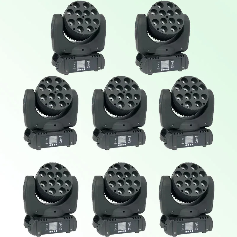 8 шт./лот RGBW 4 в 1 12x12 Вт Cree светодиодный движущийся луч DMX512 контроль сценическое
