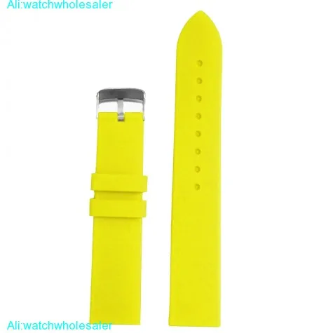 20mm Yellow Hello Cartoon Silicone Jelly Lady Watch Band Straps WB1086C20JB