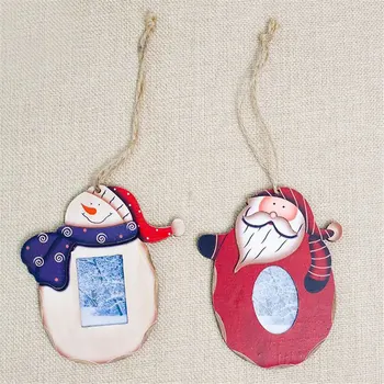 

Christmas Snowman Santa Claus Photo Frame Pendant Christmas Tree Picture Hanger Decoration Christmas Ornaments