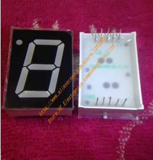 

Free shipping 20pcs/Lot 1 inch 7 Segment 1 Digital LED Display Super Red cathode-common