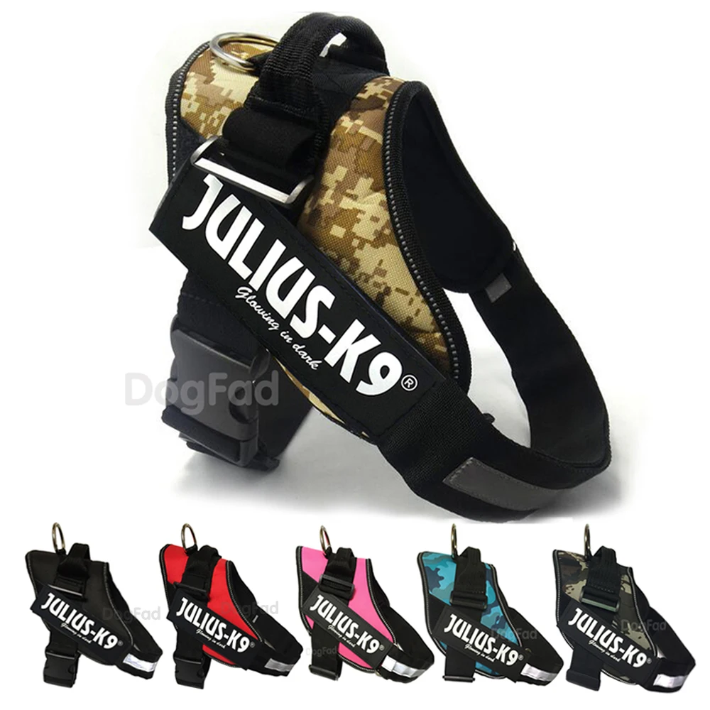 Reflective Dog Harness Vest JULIUS K9 Medium Large Pet Dog Training Vest Nylon Chest strap traction Six colors for dog collar