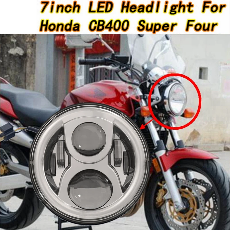 

7 Inch led headlight for honda motorcycle CB400 CB500 CB1300 Hornet 250 600 900 VTE CVTR250
