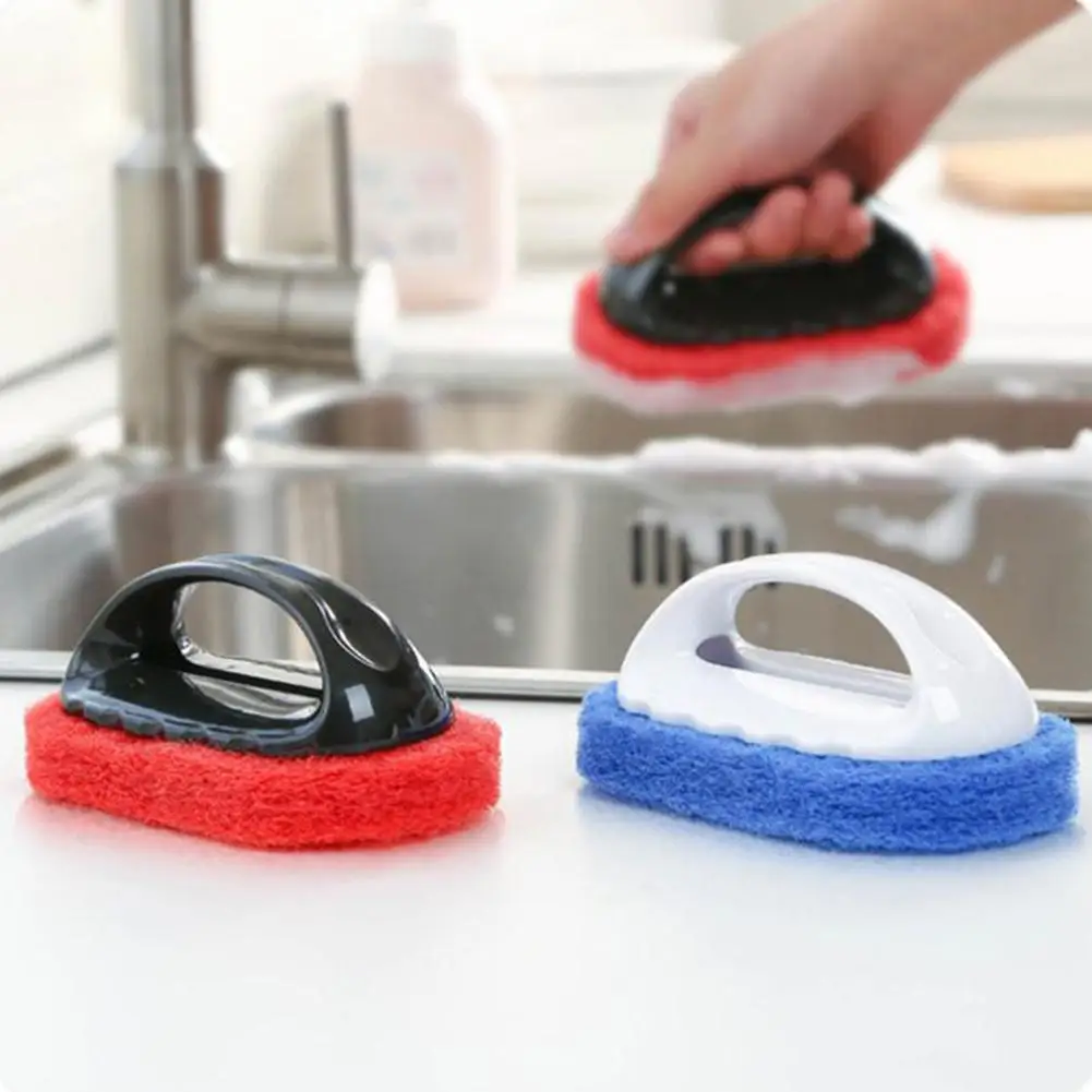 1PC Handy Magic Sponge Eraser Bath Brush Tiles Brush Wash Pot Clean Brush Sponge Bathroom Accessories Kitchen Cleaning Brush
