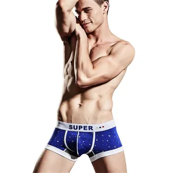 

Men's Boxers Sexy Underwear,New Men's Star Prints Underwear,Men's Cotton Low Waist Fashion Boxers Shorts