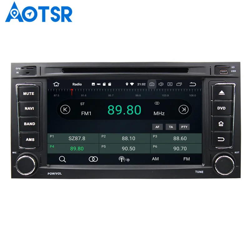 Aotsr Android 8,0 7,1 gps навигация автомобильный dvd-плеер для TOUAREG 2002-2010 MULTIVAN 2008-2012 мультимедиа радио рекордер 2DIN