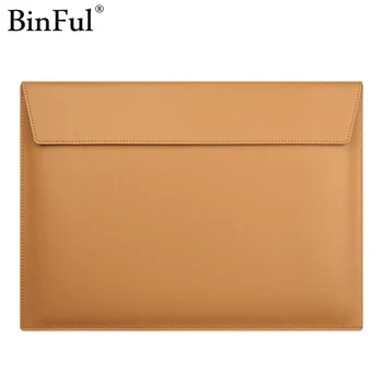 

BinFul New PU Leather Laptop Bag Case Sleeve For MacBook Air 11",AIR 13",Retina 13.3",15.4" For Macbook 12'' Case Black Brown