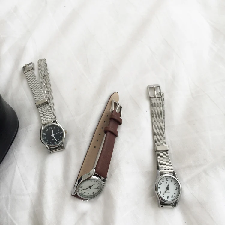 

Korean style small dial mesh belt watch fashionable temperament retro quartz watch