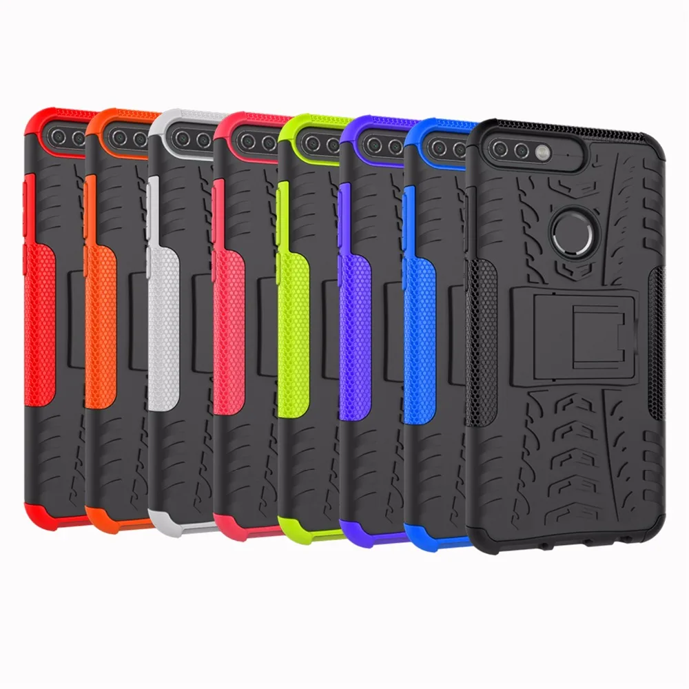 

Case For Huawei Y7 / Y7 Pro / Y7 Prime 2018 Cover ShockProof TPU+PC Phone Stand Case For Huawei Nova 2 Lite / Honor 7C / Enjoy 8
