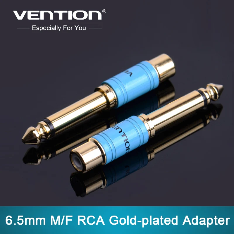 

Vention New 6.35mm 1/4" Male Mono Plug to RCA Female Jack Audio Adapter Connector for Projector Computer Microphone
