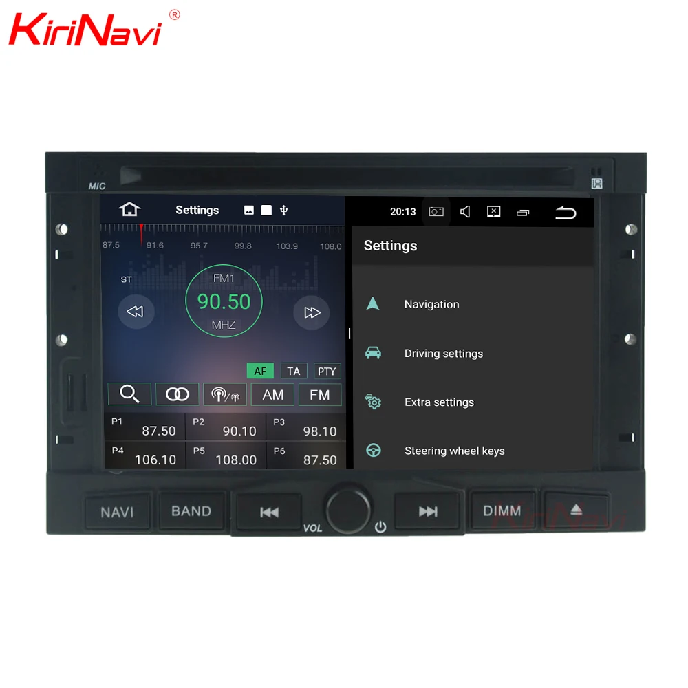 Discount KiriNavi Android 7.1 car stereo for Peugeot 5008/3008 2009+ car DVD player navigation GPS touch screen DVD Mp3/Mp4 player video 1