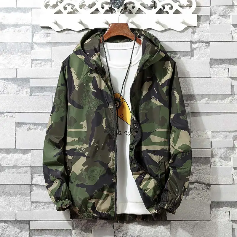 Fashion Men Jacket Coats Male Causal Hooded Camouflage Jacket Thin Windbreaker Zipper Outwear Spring Autumn Bomber Jackets Men Fashion Men Jacket Coats Male Causal Hooded Camouflage Jacket Thin Windbreaker Zipper Outwear Spring Autumn Bomber Jackets Men