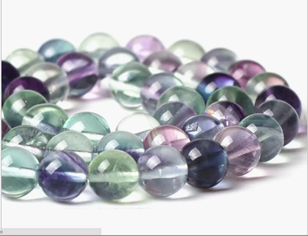 AAA 8mm Natural Rainbow Fluorite Round Loose Beads Stone Strand 15.5'' | Украшения и аксессуары