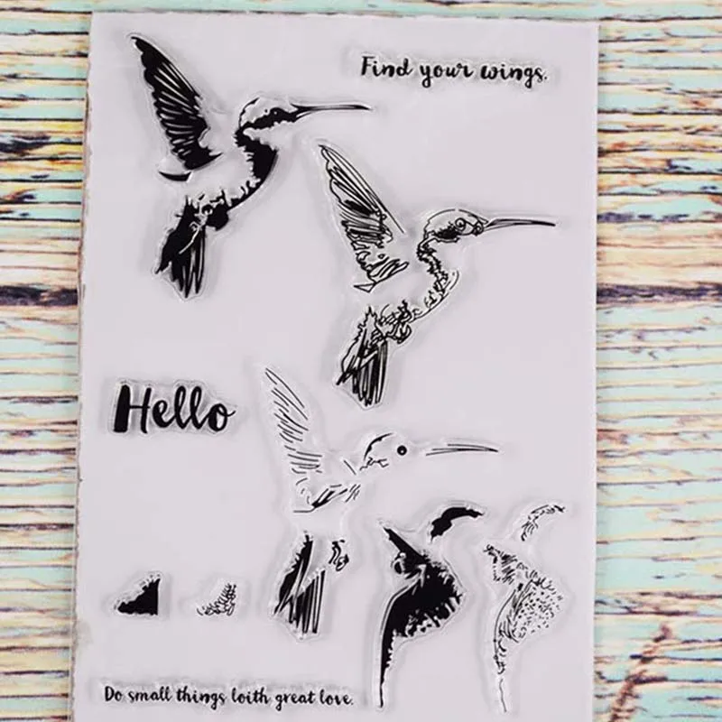 Hello bird прозрачный штамп для скрапбукинга/изготовления карт/рождественские