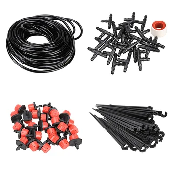 

10/15/20/25m Automatic Flowers Micro Drip Irrigation System Adjustable Tubing Dripper Spray Self Watering Home Garden Hose Kit