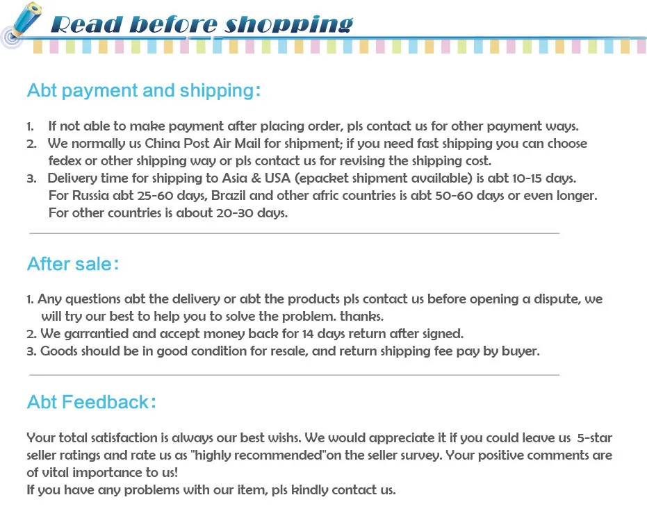 read before shopping