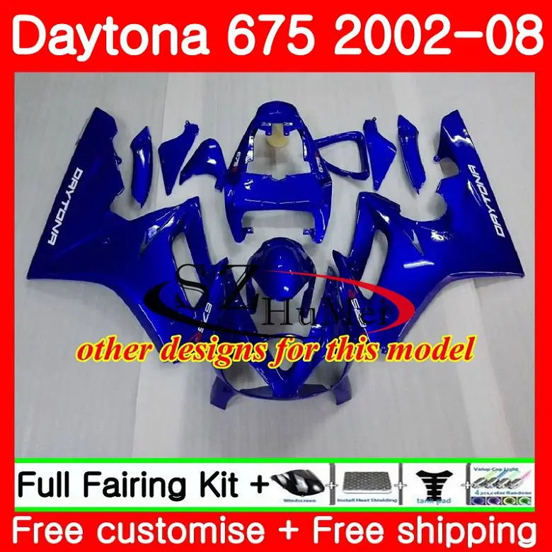 Тюнинг-пакет для Triumph Daytona 675 02 03 04 05 06 07 08 87SH16 Синий Пламя Daytona 675 2002 2003 2004 2005 2006 2007 2008 обтекатель