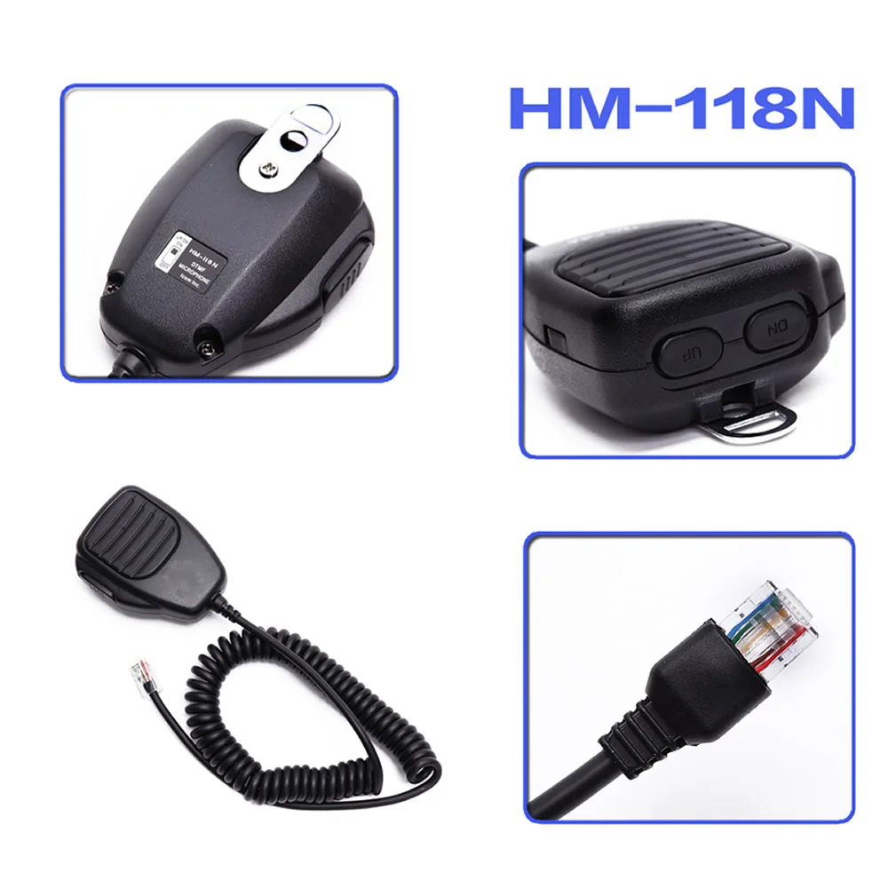 Locutor de Rádio Microfone para Icom para Ic-2720 Lote Hm-118n Mic Ic-2725e Ic-208h Ic-e208 Ic-7000 Ic-v8000 Ic-2200h 10 Pçs - 8pin 7 IC-7000 IC-V8000 IC-2200H Locutor de Rádio