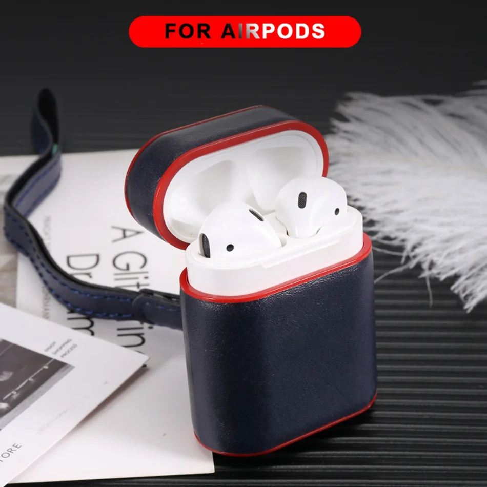 Чехол для наушников для Apple Airpods 2, чехол, кожаный защитный чехол для Apple Air Pods, наушники, роскошная коробка, наушники, аксессуары, сумки