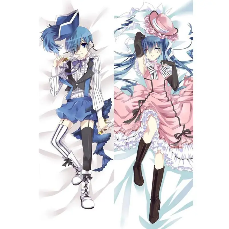 Японский декоративный Аниме Черный дворецкий Ciel Phantomhive Throw Otaku Dakimakura подарки постельные принадлежности длинная подушка для объятий чехол 150x50 см