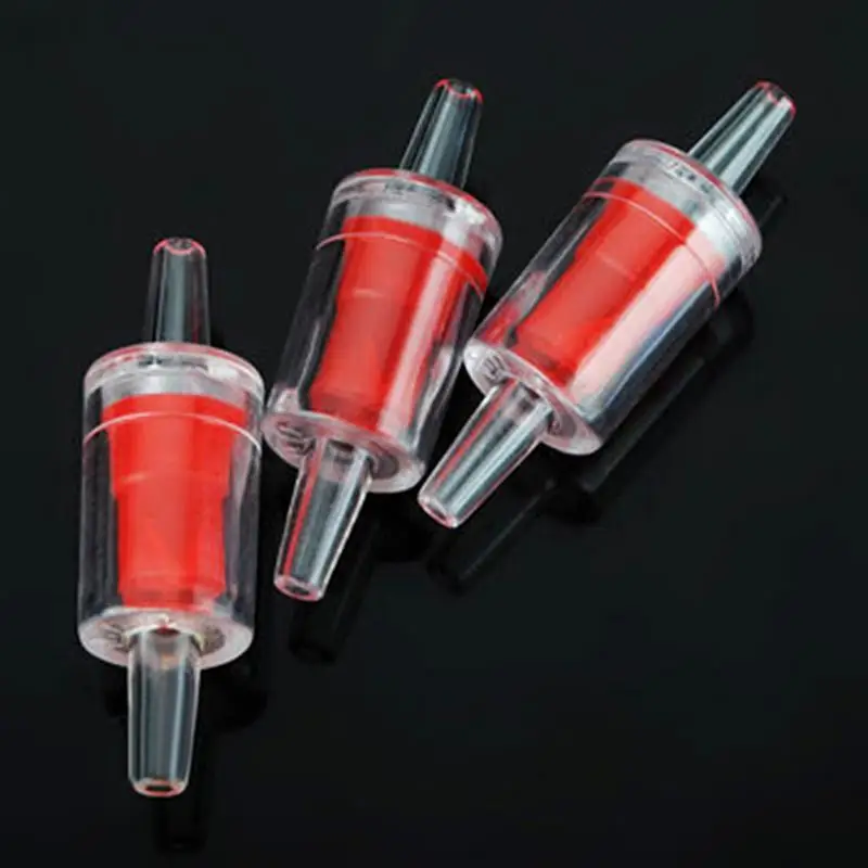 5 шт пластиковый односторонний невозвратный проверочный аквариумный клапан Co2 система аквариумный воздушный насос Красные водяные Инструменты Высокое качество#0304