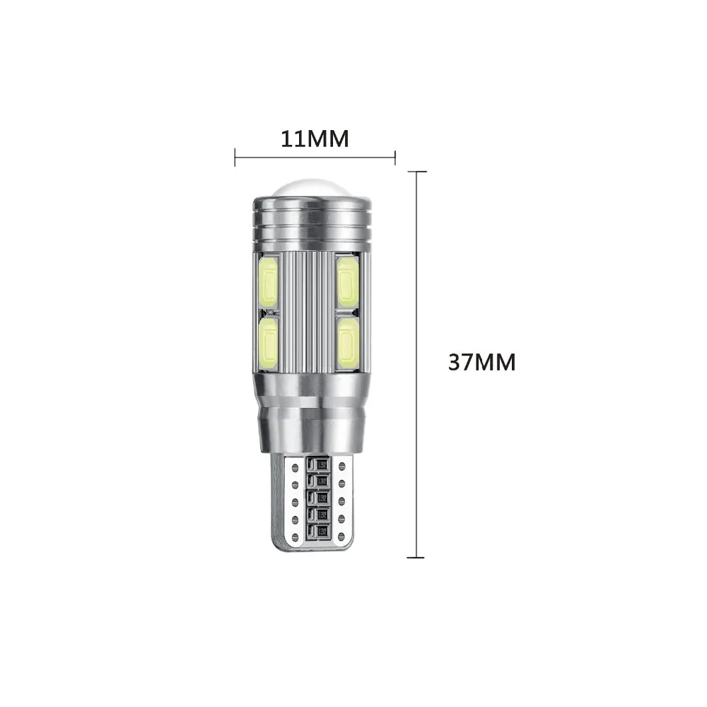 10 шт. T10 10SMD 5630 5730 белый светодиод для W5W 194 168 2825 автомобильный боковой клиновый