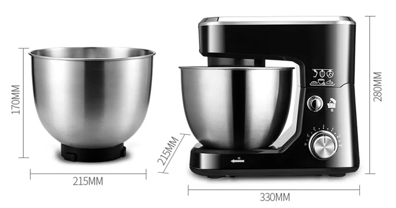 Beijamei Electric Dough Mixing Kneading New Eggs Blender Beater 4L Kitchen Home Food Milkshake/Cake Mixer Machine