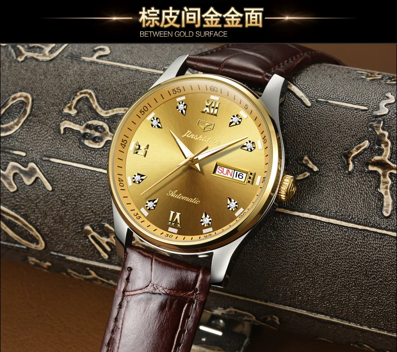Швейцария JSDUN часы для мужчин Элитный бренд Tourbillon сапфир световой несколько функций механические Reloj Hombre