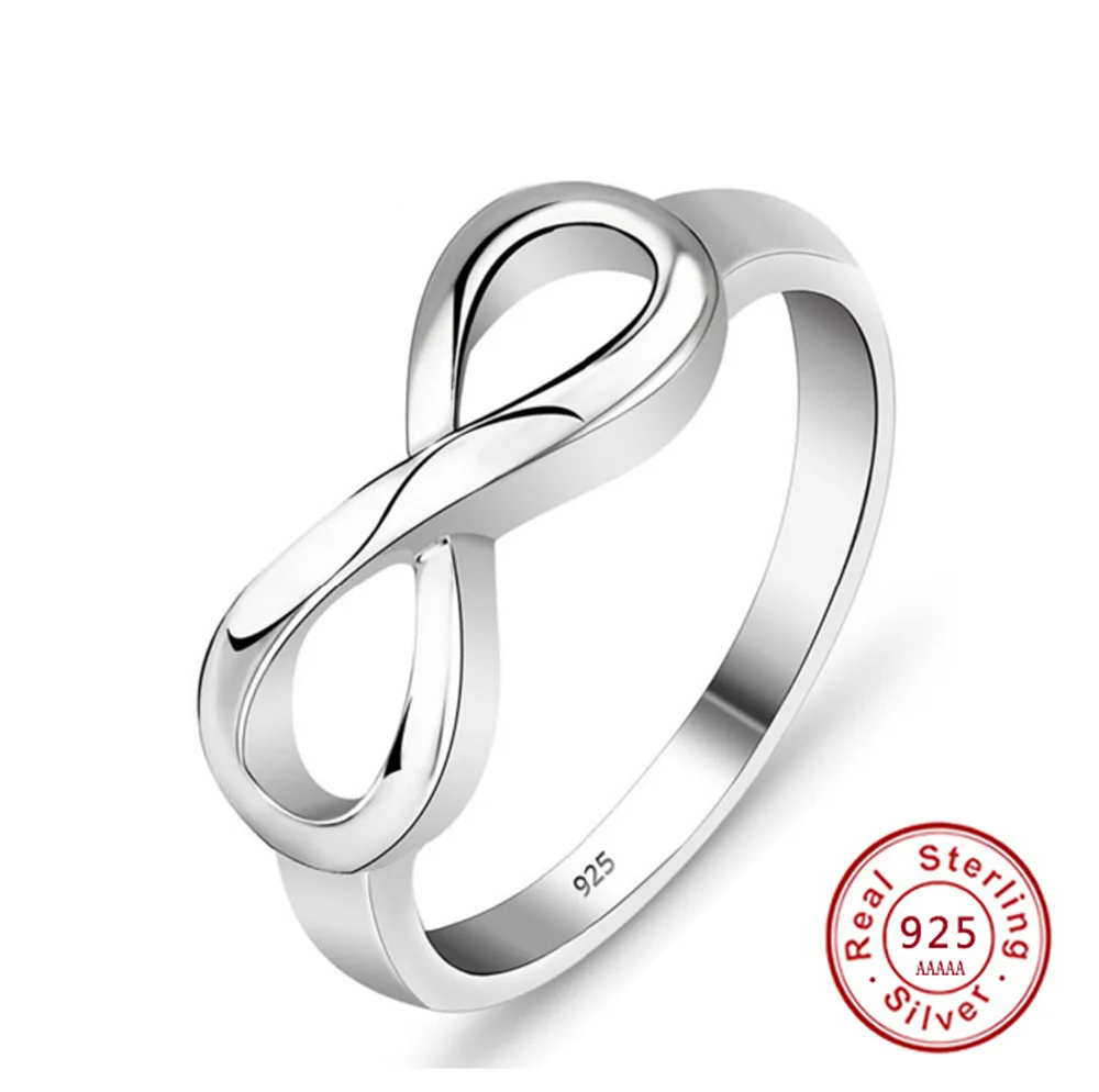 

Fashion Infinity Ring Eternity Ring Charms Best Friend Gift Endless Love Symbol 925 sterling silver Rings For Women jewelry