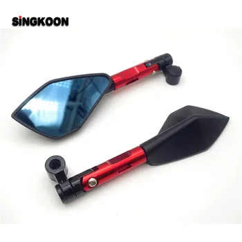 

8 10mm universal cnc motorcycle mirrors Blue Lens Rearview Side Mirror FOR KTM EXC 125 200 250 300 350 400 450 500 525 530 DUKE