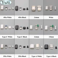 YuXi 2 компл. DIY Micro USB 5PIN 4Pin тип сварки штекер инструменты для наращивания волос зарядное устройство 5 P USB хвост зарядки разъем 4 в 1/3 в 1