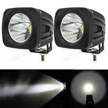 Buy 2pcs 12v 24v extermal light 25w Square LED Work Light 6000K White Spot led work lamp for 4x4 Offroad ATV Truck Driving Light Free Shipping