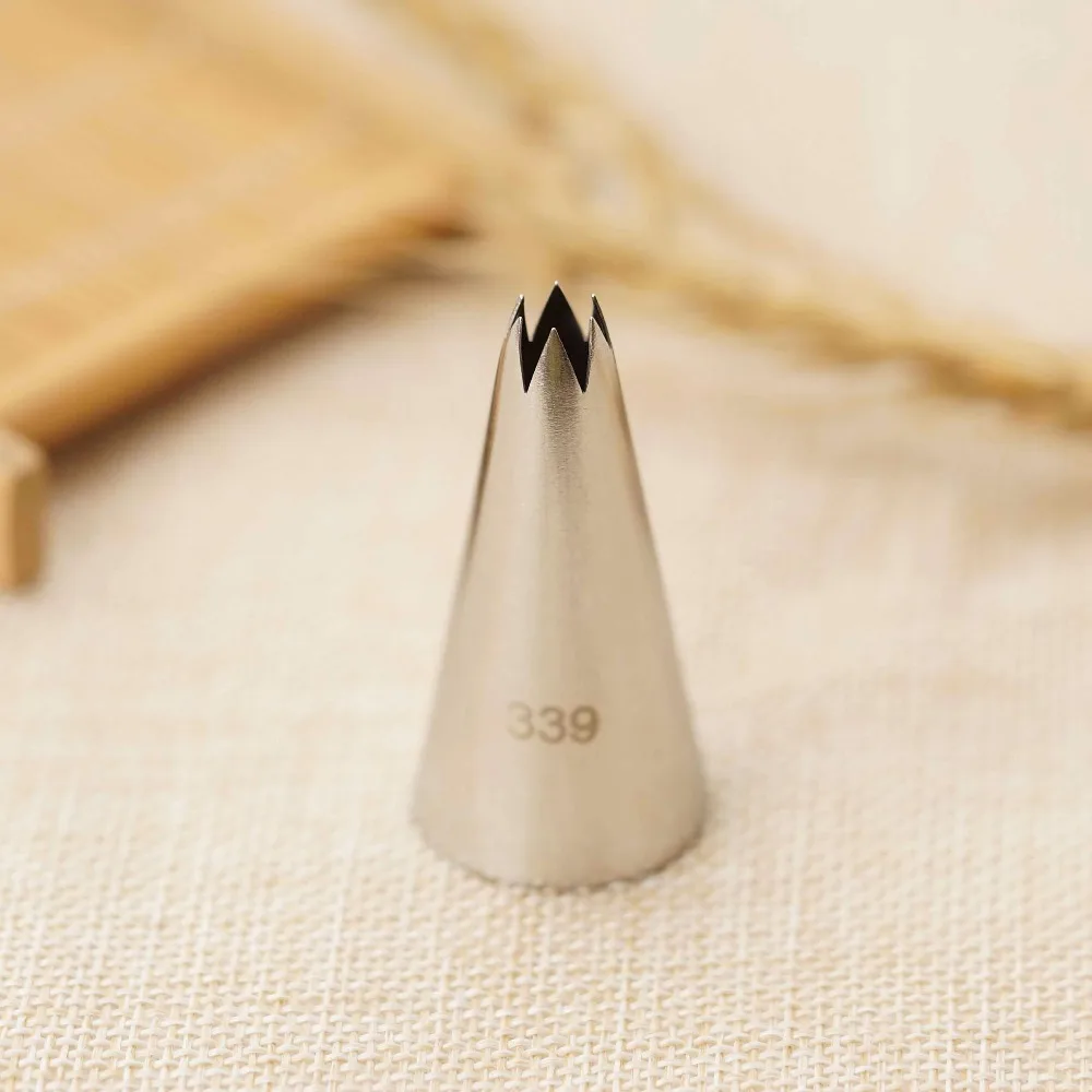 

#339 Open Star Nozzle Tip Pastry Cookies Tools Icing Piping Nozzles Cake Decorating Cupcake Creates Stars Drop Flower