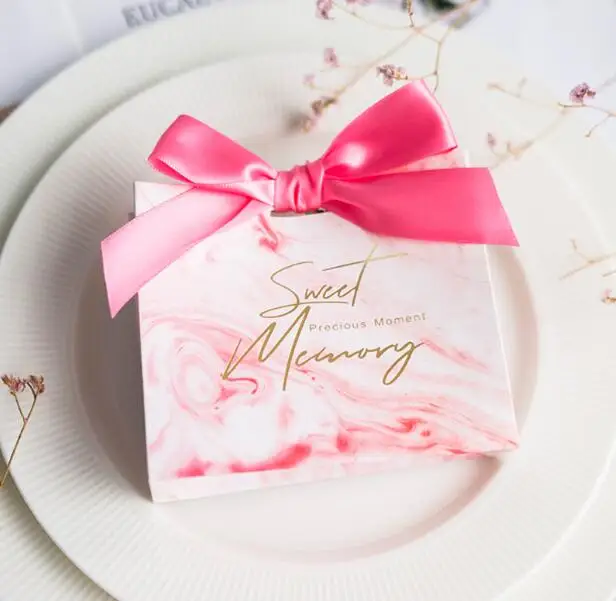 20Pcs Mini Pink &quotSweet Memory" Wedding Favors Gift Bags Candy Boxes Party Supplies Box Paper Bag Bomboniera Chocolate | Дом и сад