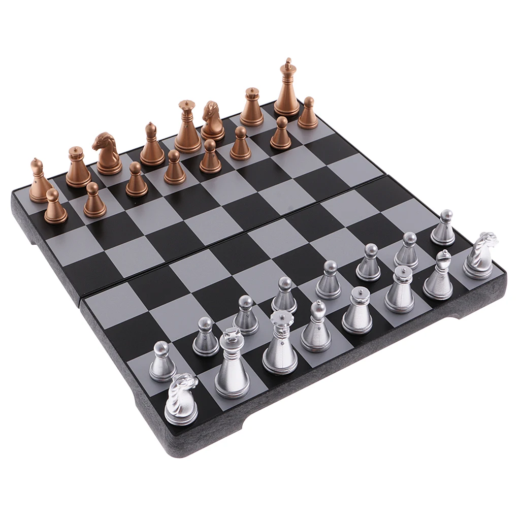 Складной магнитный Шахматный набор со складной шахматной доской для детей и взрослых Забавный Кемпинг путешествия пляж шахматы настольные игры подарок